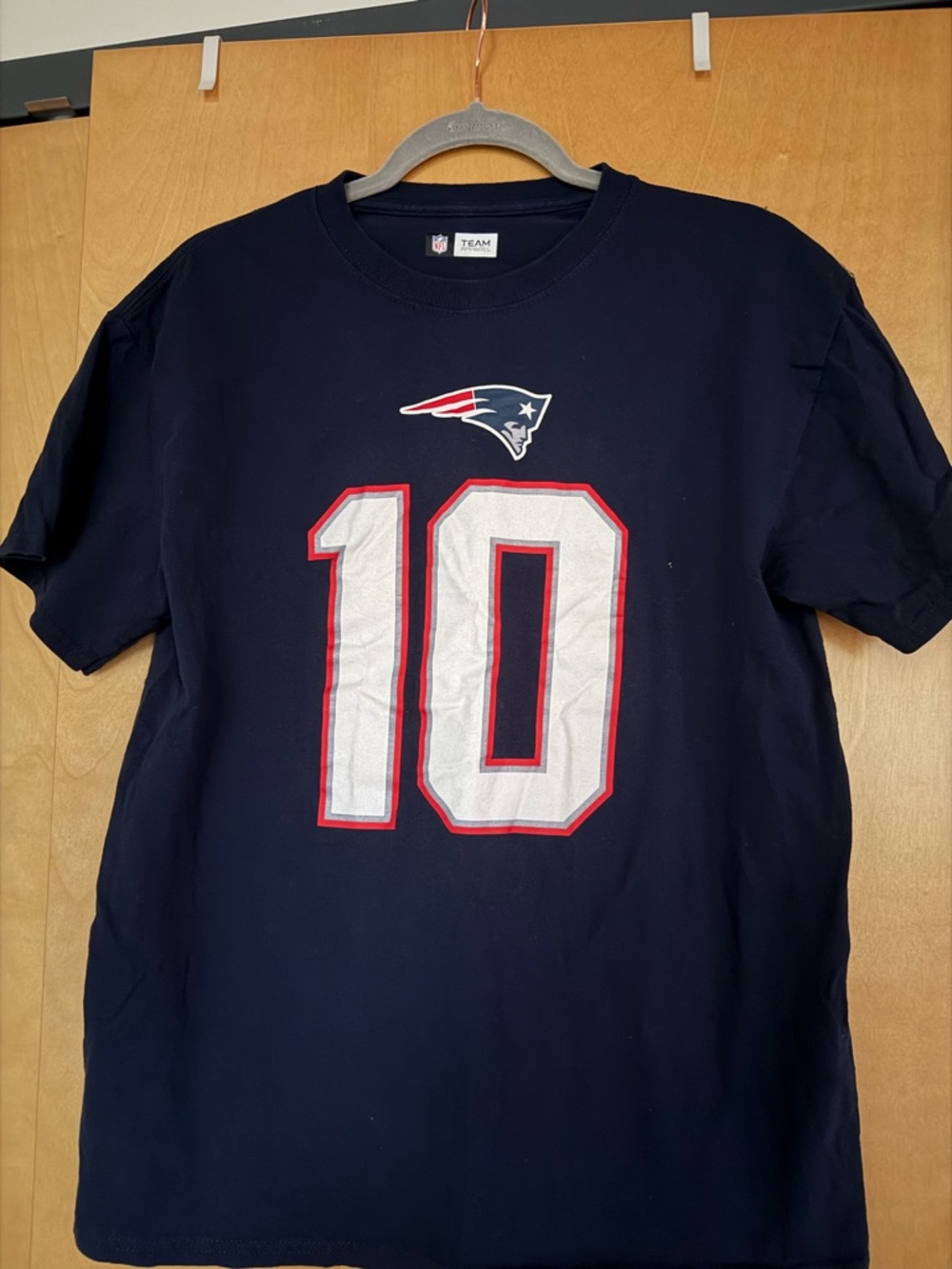 New England Patriots Jones Navy NFL Logo Crewneck Tee